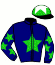casaque portée par Bon G. jockey du cheval de course RACONTEUSE (FR), information pmu ZETURF