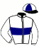 casaque portée par Seguy V. jockey du cheval de course BASSETT HAS IT, information pmu ZETURF
