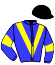 casaque portée par Corallo E. jockey du cheval de course GARDE, information pmu ZETURF