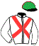 casaque portée par Veron F. jockey du cheval de course WINMAN IN GREY, information pmu ZETURF