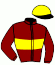casaque portée par Meyer Mlle M. jockey du cheval de course JADE DU CROATE, information pmu ZETURF