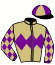 casaque portée par Merou Mlle A. jockey du cheval de course MONCAYO, information pmu ZETURF