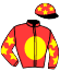 casaque portée par Gutierrez Val A. jockey du cheval de course TINDJA DU SOLEIL, information pmu ZETURF