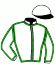 casaque portée par Cordeau D. jockey du cheval de course CALVIA (FR), information pmu ZETURF