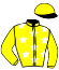 casaque portée par Foulon M. jockey du cheval de course NOIR EBENE (FR), information pmu ZETURF