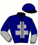 casaque portée par Bertrand D. jockey du cheval de course GEANT DE PAPIER (FR), information pmu ZETURF
