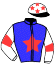 casaque portée par Abrivard A. jockey du cheval de course FRONSAC MADRIK (FR), information pmu ZETURF