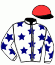 casaque portée par Henderson T. jockey du cheval de course CAT BIRD (FR), information pmu ZETURF