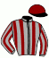 casaque portée par Zuliani A. jockey du cheval de course RHELIGHONNE (FR), information pmu ZETURF