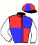 casaque portée par Seguy V. jockey du cheval de course SPEED BALL (FR), information pmu ZETURF