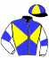 casaque portée par Seguy V. jockey du cheval de course ICE KEN (FR), information pmu ZETURF