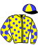 casaque portée par Gesret P. jockey du cheval de course JUNGLE SPIRIT, information pmu ZETURF