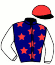 casaque portée par Corallo F. jockey du cheval de course WASACHOP, information pmu ZETURF