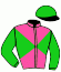 casaque portée par Foulon M. jockey du cheval de course HEDWIG, information pmu ZETURF