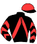 casaque portée par Courbot B. jockey du cheval de course FALCO DU TEXAS, information pmu ZETURF