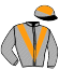 casaque portée par Andrieux T. jockey du cheval de course REILLINGARRY, information pmu ZETURF