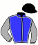 casaque portée par Machet Que. jockey du cheval de course JAKADI DE VAUVILLE, information pmu ZETURF