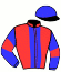 casaque portée par Mazou J. jockey du cheval de course KALPINA ORIENTALE, information pmu ZETURF