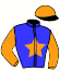 casaque portée par Mouesan H. jockey du cheval de course THECLIMB, information pmu ZETURF