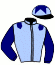 casaque portée par Crastus A. jockey du cheval de course HARDY PETIT, information pmu ZETURF