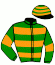casaque portée par Foulon M. jockey du cheval de course IRUN PONTADOUR, information pmu ZETURF