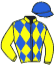 casaque portée par Mouesan H. jockey du cheval de course MAITRE YODA, information pmu ZETURF