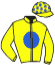 casaque portée par Guedj-gay G. jockey du cheval de course THE MAGIC MAN, information pmu ZETURF