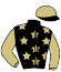 casaque portée par Seguy V. jockey du cheval de course BACIVER, information pmu ZETURF