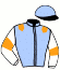 casaque portée par Vanacker B. jockey du cheval de course JODIE D'ALBRET, information pmu ZETURF casaque portée par Vanacker B. jockey du cheval de course JODIE D'ALBRET, information pmu ZETURF