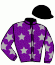casaque portée par Merou Mlle A. jockey du cheval de course FRONDAISON, information pmu ZETURF