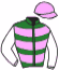 casaque portée par Gutierrez Val A. jockey du cheval de course MACANELLA, information pmu ZETURF