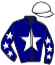 casaque portée par Mouesan H. jockey du cheval de course ROOFTOP, information pmu ZETURF