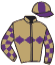 casaque portée par Merou Mlle A. jockey du cheval de course MONCAYO, information pmu ZETURF