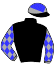 casaque portée par Foulon M. jockey du cheval de course MAHIR DU SOLEIL, information pmu ZETURF
