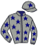 casaque portée par Santiago Mlle D. jockey du cheval de course FLY D'ASPE, information pmu ZETURF