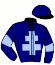 casaque portée par Behocaray Max. jockey du cheval de course KALIFA DE BALME, information pmu ZETURF