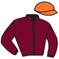 casaque portée par Brochard M. jockey du cheval de course QUICK PAMELLA, information pmu ZETURF