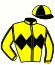 casaque portée par Inconnu jockey du cheval de course CALLISTO DE BOJOUR, information pmu ZETURF