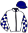casaque portée par Werle A. jockey du cheval de course EMID'IO PEPE, information pmu ZETURF