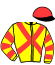 casaque portée par Clozier F. jockey du cheval de course ICARE FILE, information pmu ZETURF