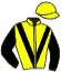 casaque portée par Morin D. jockey du cheval de course BOJANGLES, information pmu ZETURF casaque portée par Morin D. jockey du cheval de course BOJANGLES, information pmu ZETURF