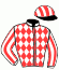 casaque portée par Eyquem Jb. jockey du cheval de course MOURRISA, information pmu ZETURF