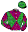 casaque portée par Fouchet A. jockey du cheval de course DOMYNO, information pmu ZETURF