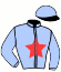 casaque portée par Raffin E. jockey du cheval de course DARD ROC (FR), information pmu ZETURF