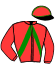 casaque portée par Rozzoni A. jockey du cheval de course GRACIEUSE MIC (FR), information pmu ZETURF