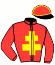 casaque portée par Audebert E. jockey du cheval de course ENERGIE MERITE, information pmu ZETURF