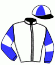 casaque portée par Madamet A. jockey du cheval de course AVERSION THERAPY, information pmu ZETURF