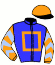 casaque portée par Gillet T. jockey du cheval de course IKORIKO, information pmu ZETURF