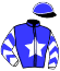 casaque portée par Terry C. jockey du cheval de course IDOLE DES NEIGES, information pmu ZETURF