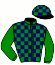 casaque portée par Cabre J. jockey du cheval de course BEAU DU SOLEIL (AR), information pmu ZETURF